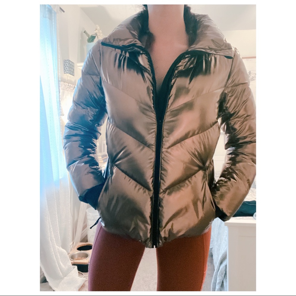 Gold Athleta Puffer Jacket